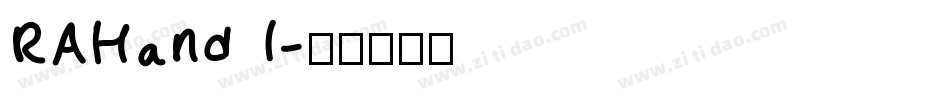 RAHand 1字体转换